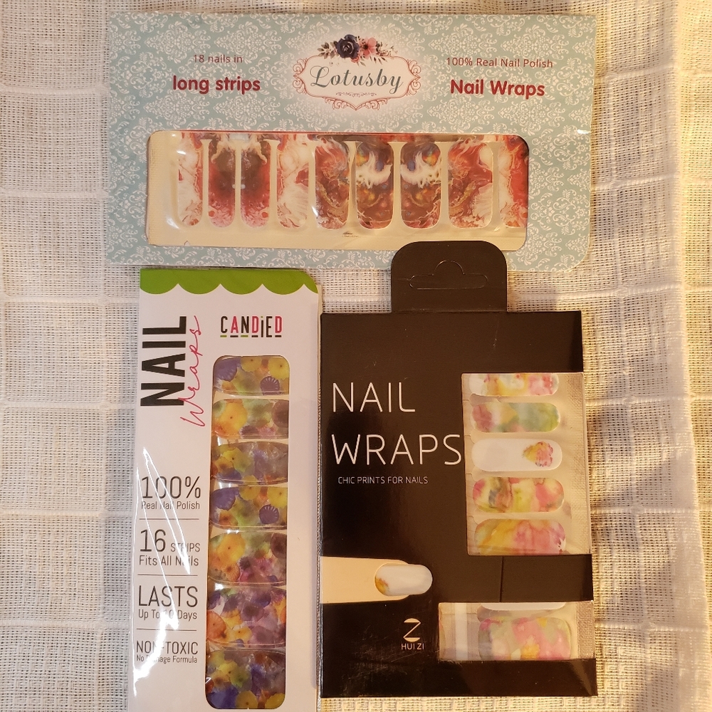 Marble Design nail polish strips